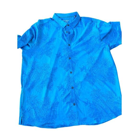 Tommy Bahama Men's Blue Islandzone Short Sleeves Button Down Shirt Size 3XLT - Picture 1 of 8